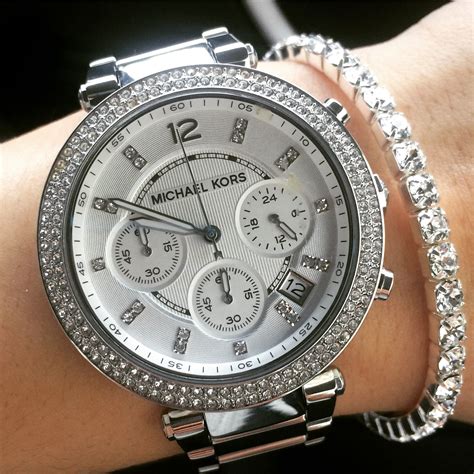 110612 michael kors silver lady watch|Amazon.com: Michael Kors Watches For Women Silver.